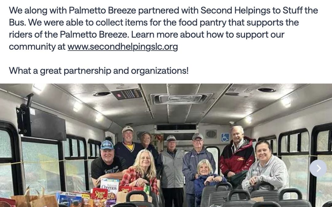 Bluffton Men’s Fellowship Club Helps “Stuff the Bus” for Fill the Need